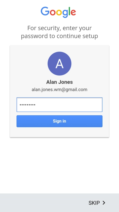 Press Sign in.