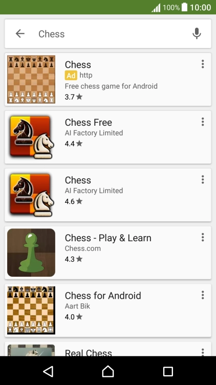 Press the required app.