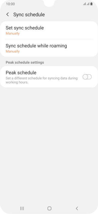 Press Set sync schedule.