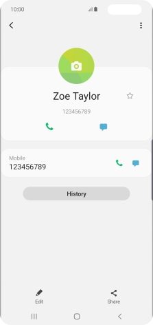 Press the Home key to return to the home screen.