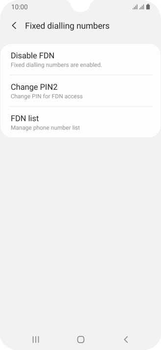 Press Disable FDN.