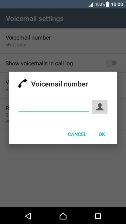 Key in (prefix) 5 (your phone number) and press OK.
