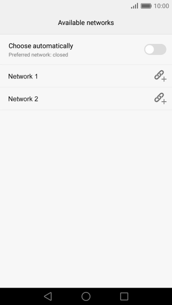 Press the required network.