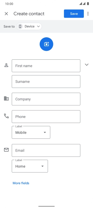 Press First name and key in the required first name.