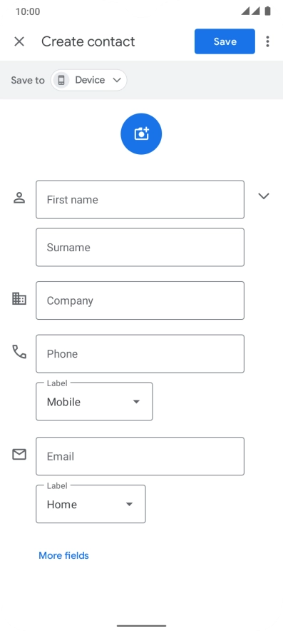 Press First name and key in the required first name.