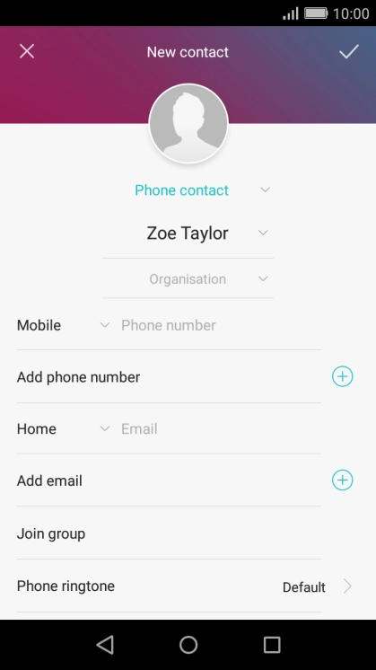 Press Phone number and key in the required phone number.