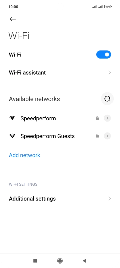 Press Wi-Fi assistant.