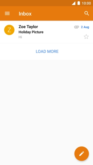 Press the new email message icon.