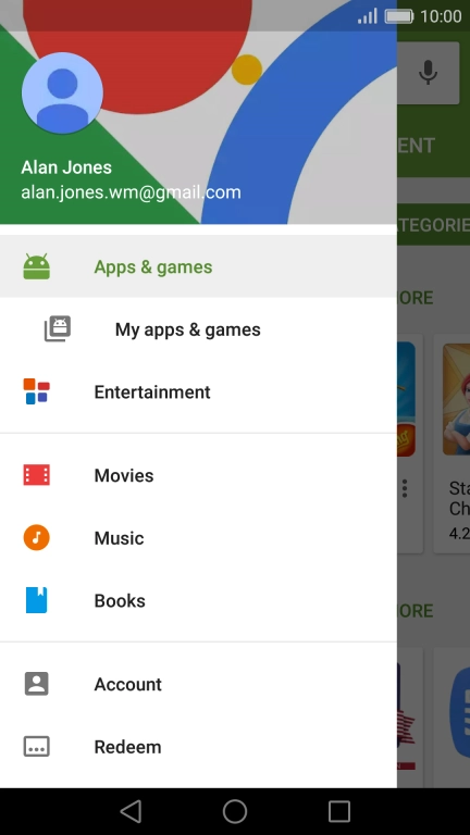 Press My apps & games.