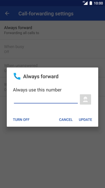 Press TURN OFF.