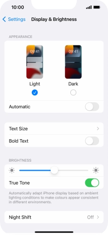 Press Dark.