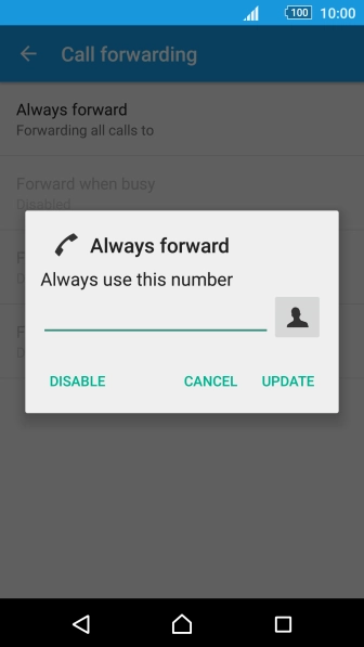 Press DISABLE.