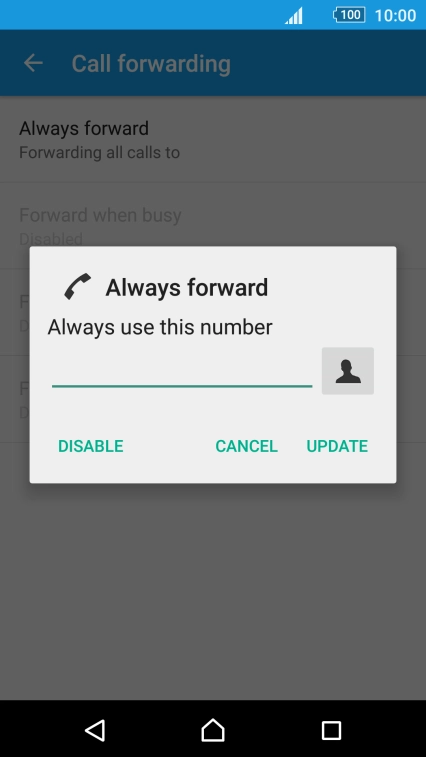Press DISABLE.