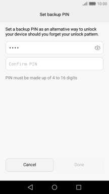 Key in a four-digit PIN and press Confirm PIN.
