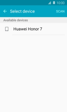Press the required Bluetooth device and wait while the file is transferred.
