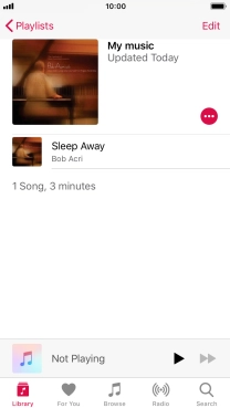 Go to the required category or playlist and press the required audio file.