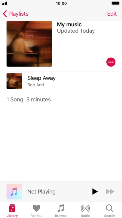 Go to the required category or playlist and press the required audio file.