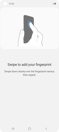 Follow the instructions on the screen to create the phone lock code using your fingerprint.