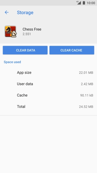 Press CLEAR CACHE.