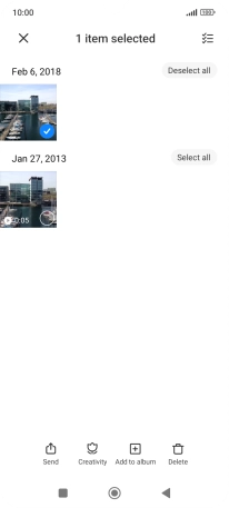 Press the select all icon.