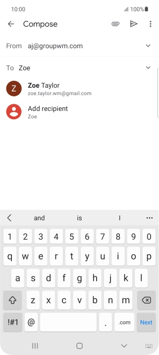 Press the required contact.