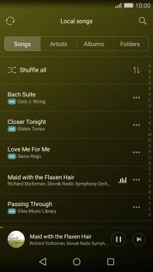 Press the song title.