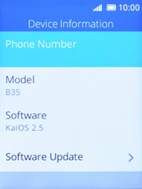 Select Software Update. If a new software version is available, it's displayed. Follow the instructions on the screen to update the phone software.