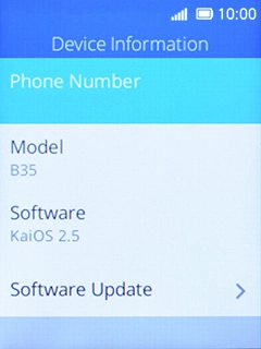 Select Software Update. If a new software version is available, it's displayed. Follow the instructions on the screen to update the phone software.
