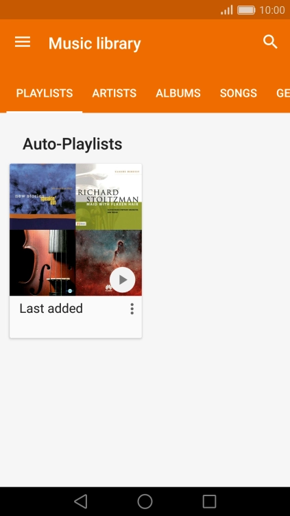 Press the required category.