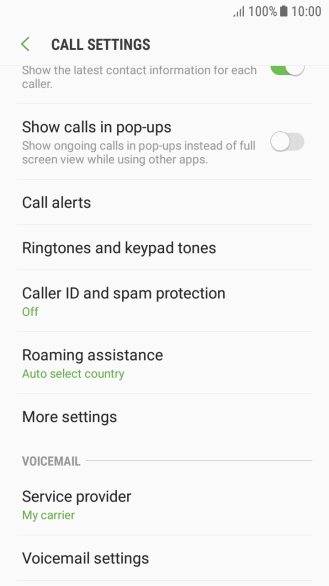 Press More settings.