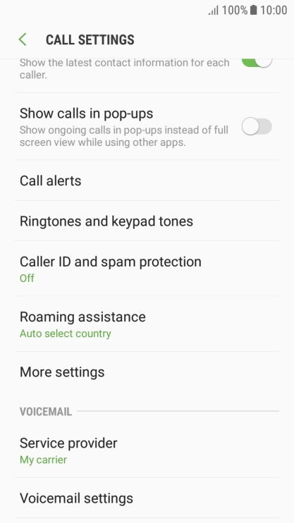 Press More settings.