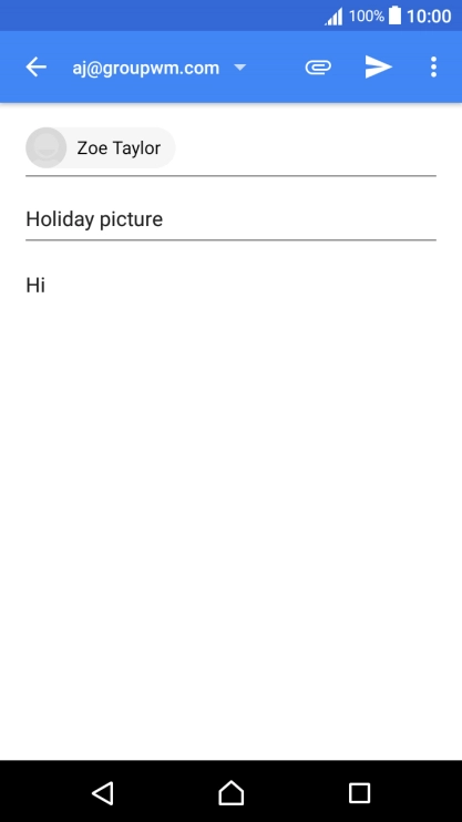Press the attachment icon.