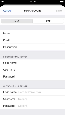 Press Host Name and key in mail.vodafone.ie.