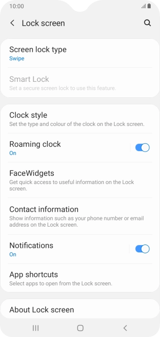 Press Screen lock type.