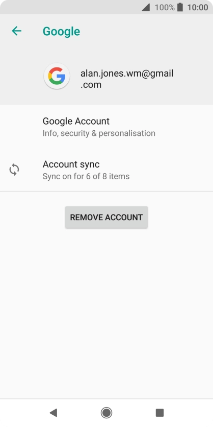 Press Account sync.