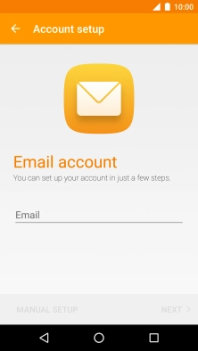 Press the text input field and key in your email address.