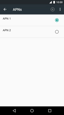 Press the field next to the data connection to activate it.