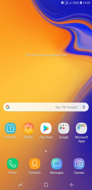 Slide your finger upwards on the screen.