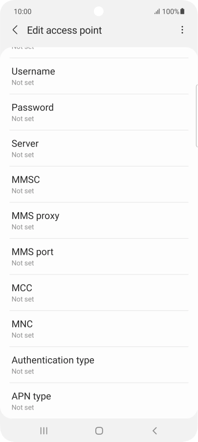 Press MMS port.