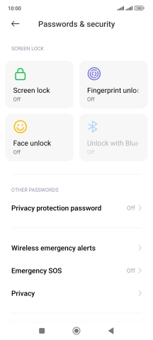 Press Privacy.