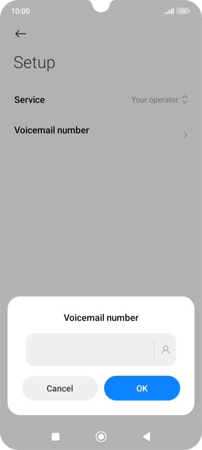 Key in (prefix) 5 (your phone number) and press OK.