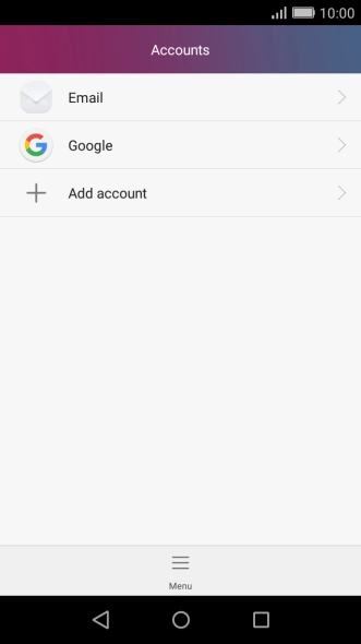 Press the required account type.