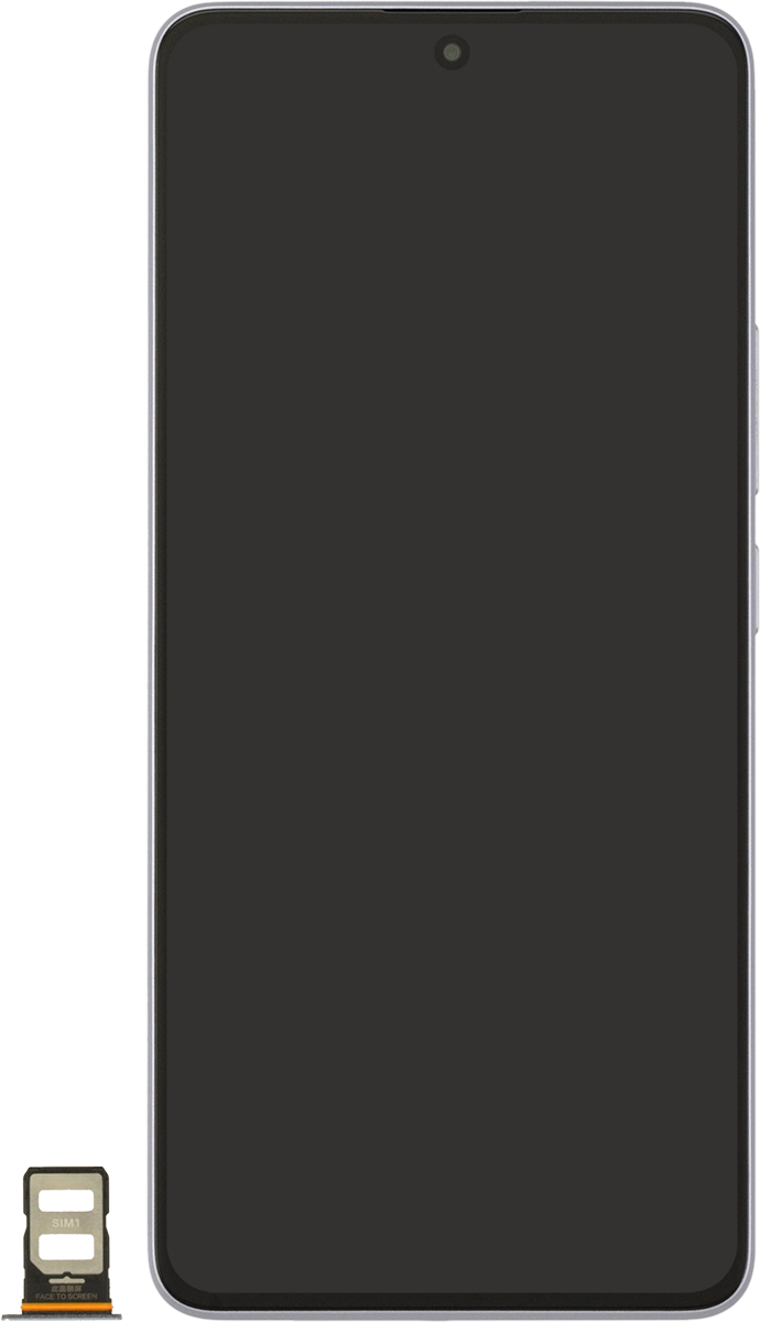 Turn your SIM so the angled corner of the SIM matches the angled corner of the first SIM holder and place your SIM in the SIM holder.