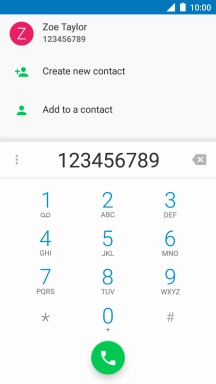 Key in the required number and press the call icon.