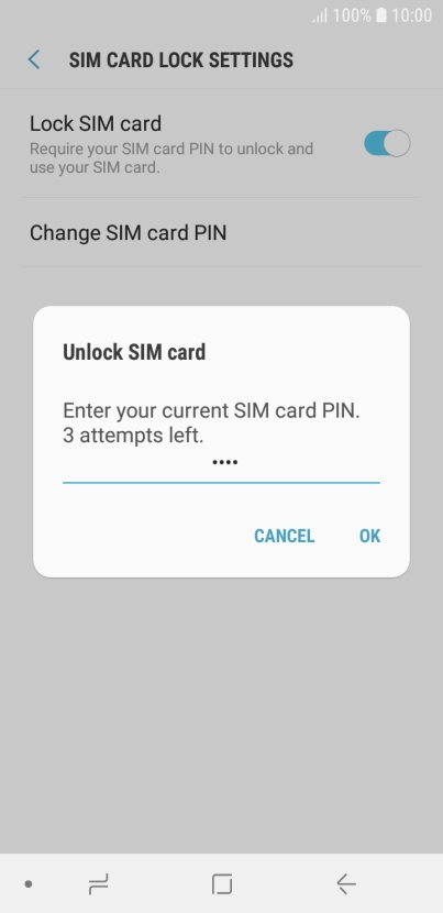 Key in your PIN and press OK.