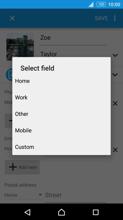 Press the required email type.