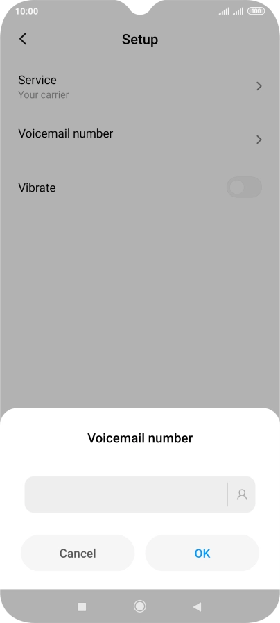 Key in (prefix) 5 (your phone number) and press OK.