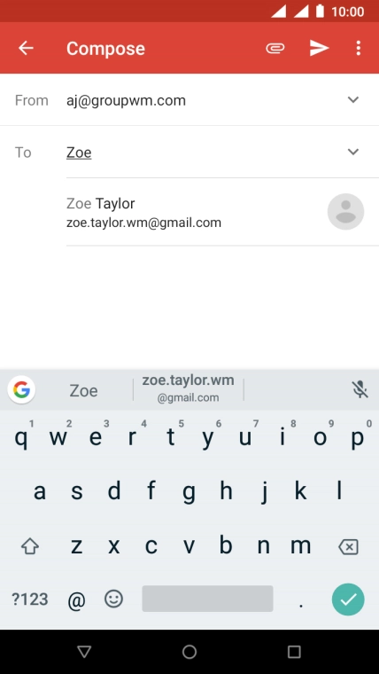 Press the required contact.