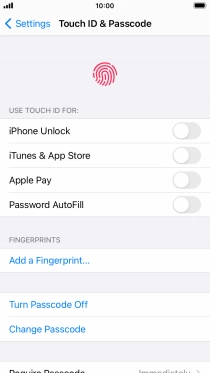 Press Turn Passcode Off and key in the phone lock code.