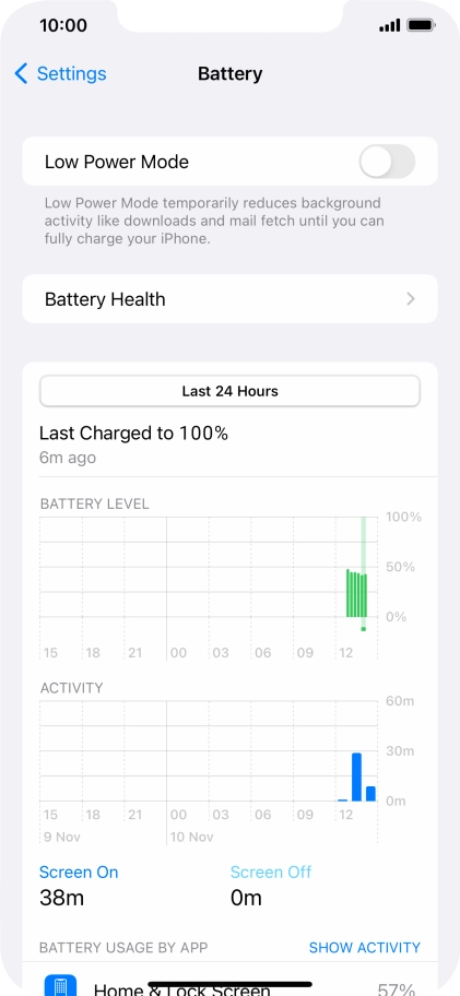 Press the indicator next to 